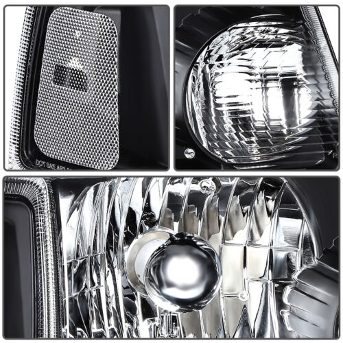 Fits Ford Ranger 2001-2011 Black Clear Lens Left+Right Pair Headlights Assembly - Picture 9 of 9