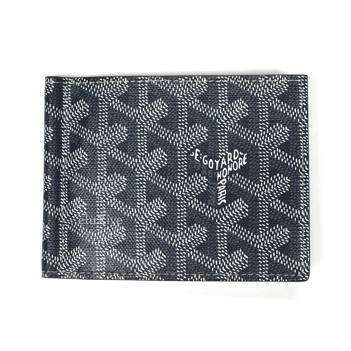 Goyard Grey Chevron St Thomas Bifold Men's Wallet with Money Clip