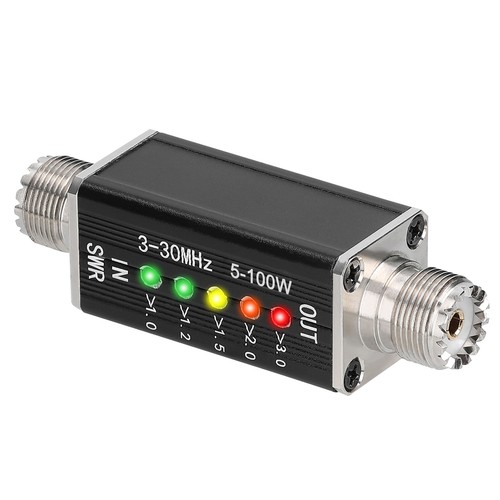 Medidor LED SWR 3-30 MHz Frecuencia Onda Corta Indicador de Ondas Permanentes - Imagen 2 de 9
