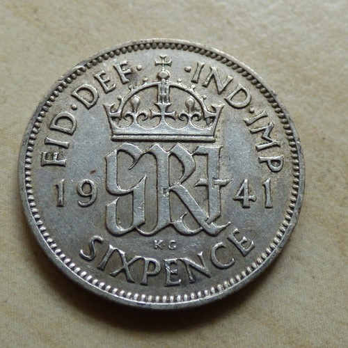 George VI Sixpence 6D Silber/ Cupro-Nickel Münzen Wählen Sie Ihr Datum 1937-1952 - Bild 56 von 273