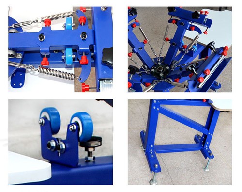 Vertical 4 Color Screen Printing Machine Micro Adjust Printer Press Equipment - Picture 5 of 10