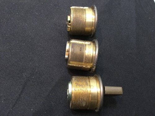 Cilindri Schlage Mortise con chiavi e Thumbturn, finitura ottone, set di 3 fabbri - Foto 4 di 4