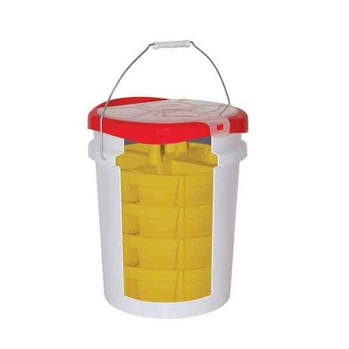 NEW 10.25in 4-Compartment 5 Gal Pail Bucket Stacker Tools Compartment Organizer - Picture 6 of 7