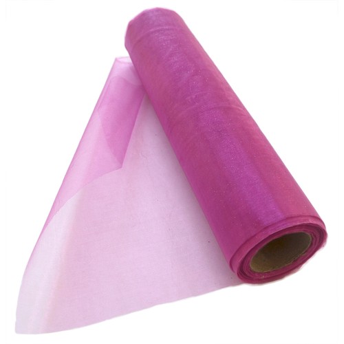 75cm x 30m Crystal Sheer Organza Fabric Tulle Roll Party Wedding Table Runner - Picture 11 of 30