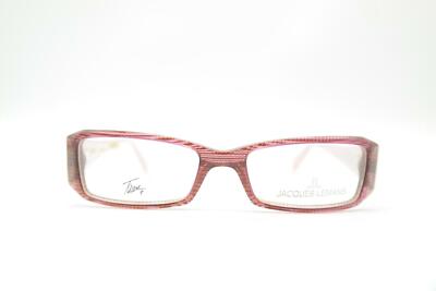 Jacques Lemans JL F 1-5491 Wine Red Pink Square Glasses Frame New