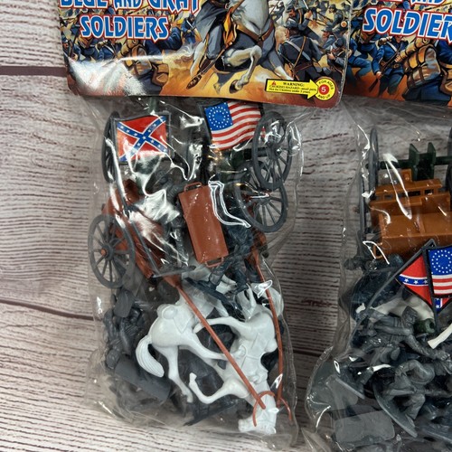 Blue and Gray Civil War, Toy Plastic Soldiers by Magic / 3 Bags - Picture 4 of 9