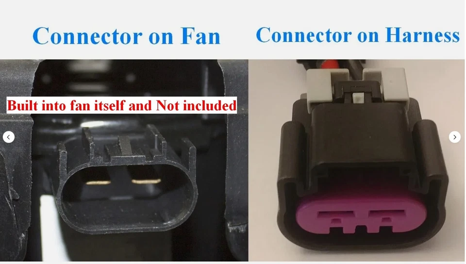 3FT 36" x2 GM Chevy Truck 2005-12 Electric Fan Pigtail Connector Harness 10 AWG — 第 2/2 张图片