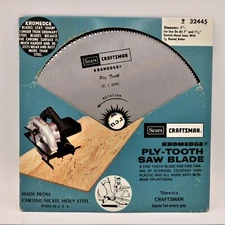 Sears CRAFTSMAN KROMEDGE 7” Ply-Tooth Saw Blade 5/8 Round Arbor #9-32445 NEW!