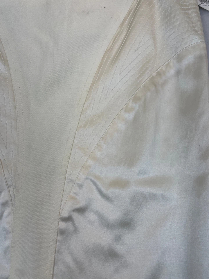 Falda para mujer Catherine Malandrino marfil con diseño acolchado talla 4 - Nueva Foto 3 de 4