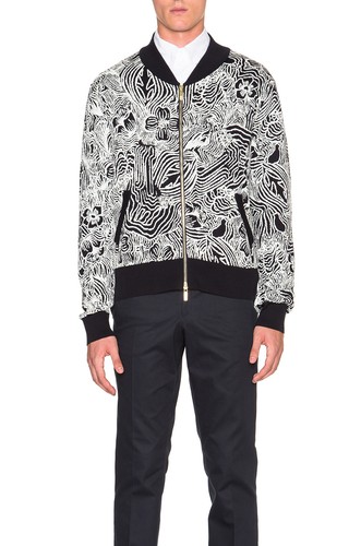 NUEVO SIN ETIQUETAS $1290 Thom Browne punto radical punto chaqueta bombardero cremallera cárdigan talla 2 M - Imagen 3 de 9