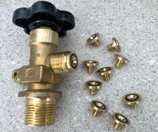 CO2 Leak Stopper Permanent CGA320 Tank Valve Brass Washers Qty 1000