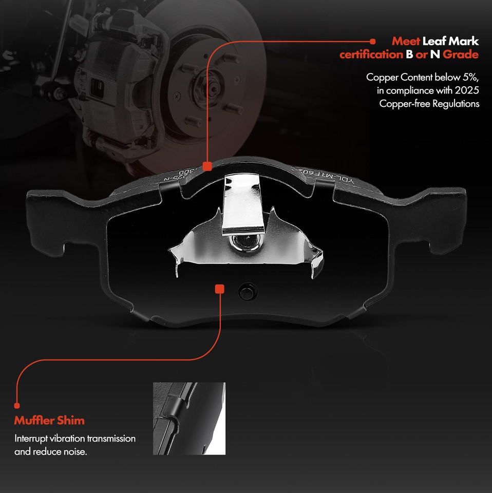 Front Drilled Brake Rotors & Ceramic Brake Pads for Ford Escape Mazda