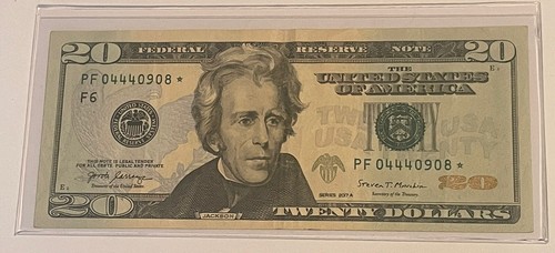 US Fancy Star Error Note Serial Twenty Dollar Replacement Duplicate Ink Fed $20 - Picture 1 of 2