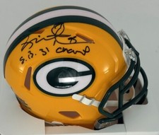 Packers GILBERT BROWN Signed Riddell Speed Mini Helmet AUTO w/ SB 31 Champ - BAS