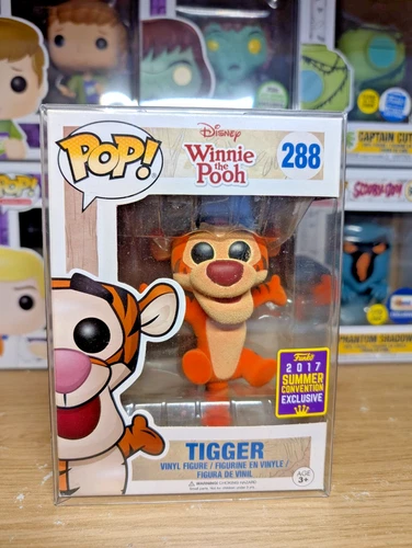 Funko POP! Disney Winnie the Pooh Tigger #288 Flocked 2017 Exclusive w/Protector