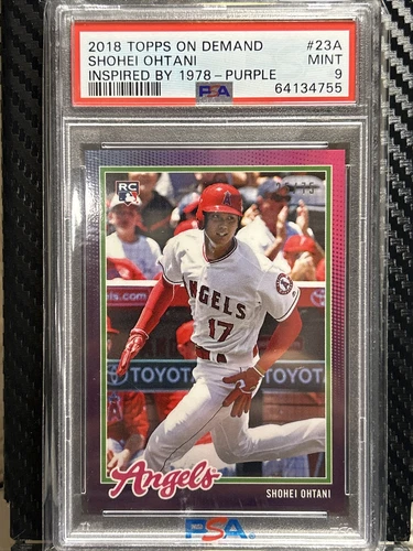 2018 Shohei Ohtani Purple /75 POP 4! 1978 Topps Inspired PSA 9