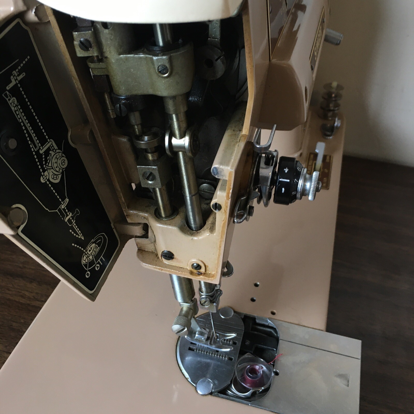 SINGER 401A Sewing Machine SlantOMatic wCams, Sew A+ eBay