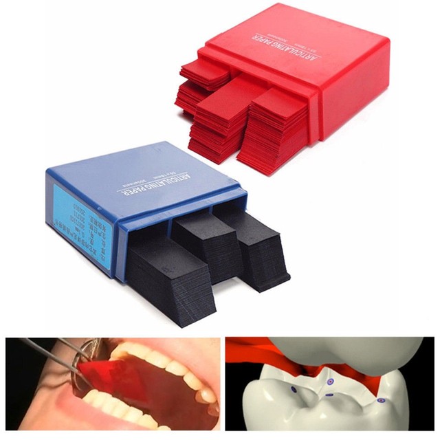 300 Sheets Dental Bausch Articulating Paper Double Sided Strips Blue