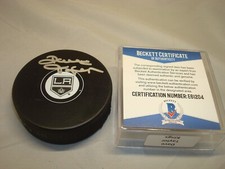 Dave Taylor Signed Los Angeles Kings Hockey Puck Autographed Beckett BAS COA 1A