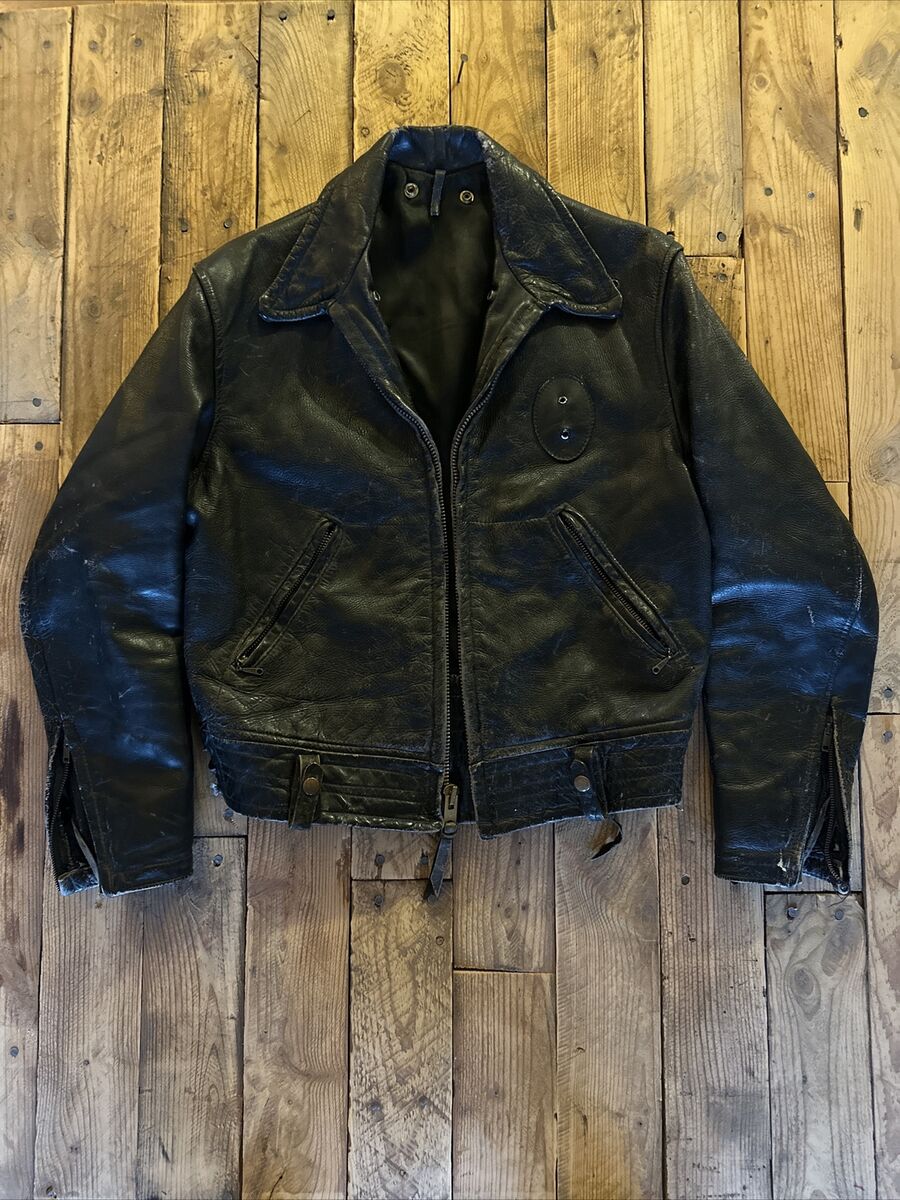 Vintage 1970s Cal Leather CHP Motorcycle Jacket Size Med Vintage 1970s Cal Leather CHP Motorcycle Jacket Size Med