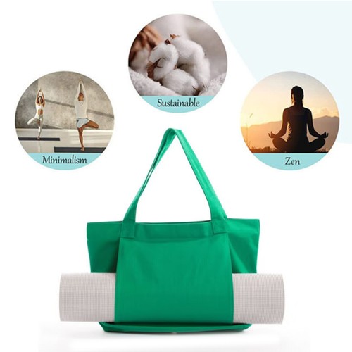 Yoga Pad Bag Canvas Tote Pilates Mat with Capacity Multifunctional Outdoor - Picture 5 of 13