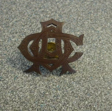 Vintage CA CAO COA AOC ACO Police Military School Hat Cap Badge Metal 1 1/2"