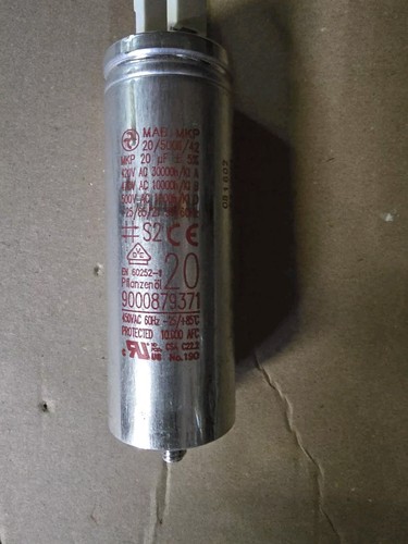 Siemens WT Netzfilter Kondensator MAB MKP 20/500/42 MKP 20 uF  nr. 9000879371