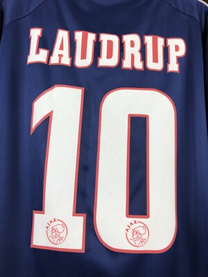 Ajax Away football shirt 1999 Soccer #10 Laudrup Jersey Mens Umbro
