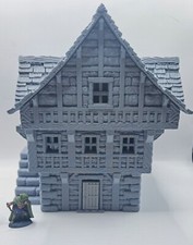 3d Printed Village House 28mm  32mm DnD Miniatures, Tabletop, RPG