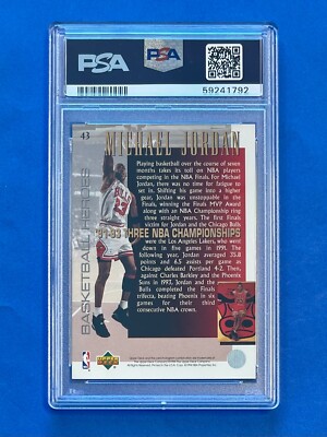 1994 UD Heroes Michael Jordan 91-93 Three NBA Championships Bulls