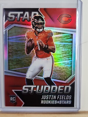 Justin Fields 2021 Rookies & Stars Star Studded SP Red Prizm /99 #SS-24 Bears RC