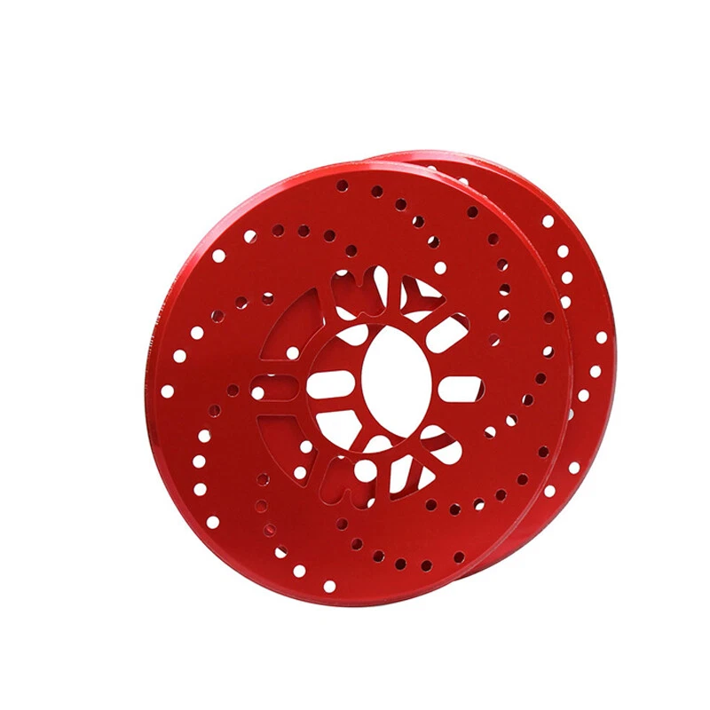 Cubierta de disco de freno de rueda de aleación de aluminio para automóvil de 257 mm decorativa rotor perforado cruzado × 4 Foto 4 de 4