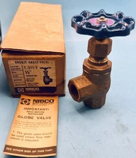 NIBCO T-311-Y 1/2" Angle Globe Valve Threaded ends NIB💦FREE SHIPPING💦