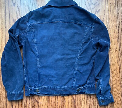 Vintage 60s /70s Levis Corduroy Trucker Jacket Blue Mens 40 Made
