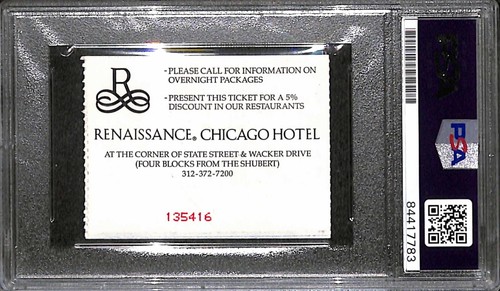 Marcel Marceau "Bip The Clown Mime Artist" Signed Autographed Ticket PSA Mint 10 - Picture 3 of 3
