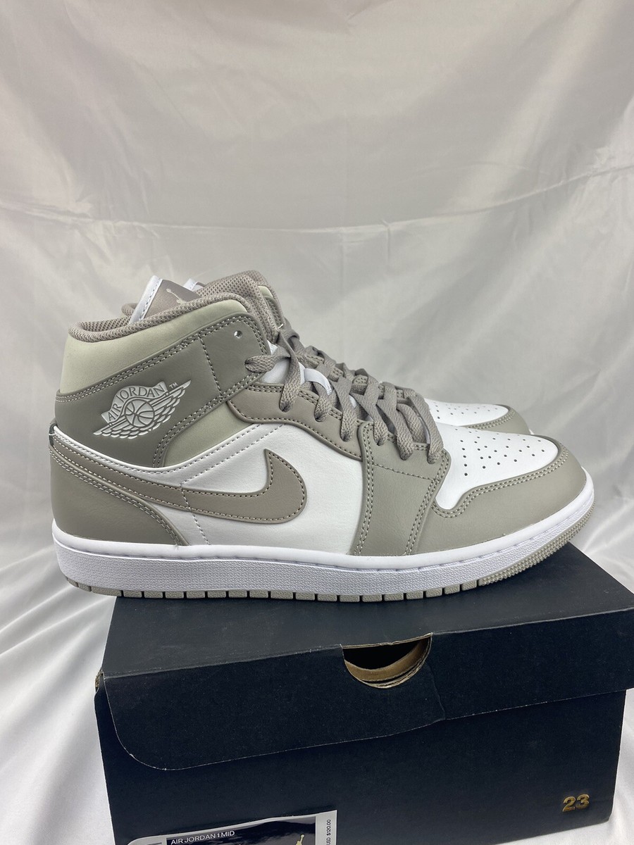 Nike Air Jordan 1 Mid ‘Linen’ Nike Air Jordan 1 Mid 'Linen' Grey/ White Men's Size US 9