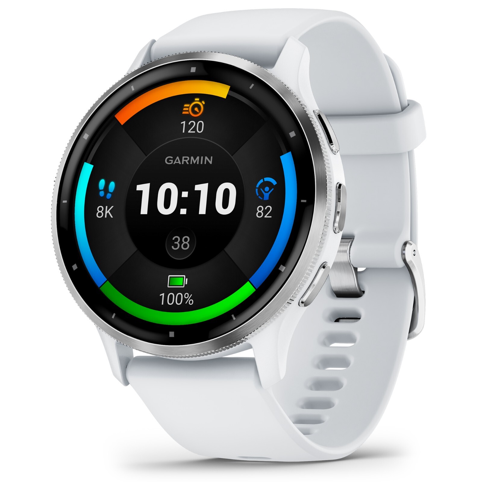 Garmin Venu 3 45mm GPS Smartwatch with Health Tracking in White-image