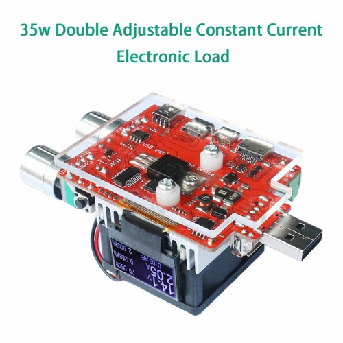 35W USB Electronic Load Battery Discharge Capacity 3V-21V 0-3A Tester ...
