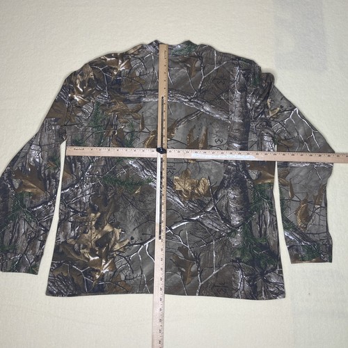 Men's XL RealTree Camouflaged Long Sleeve Mock Turtleneck Shirt Hunting Fishing - Picture 14 of 16