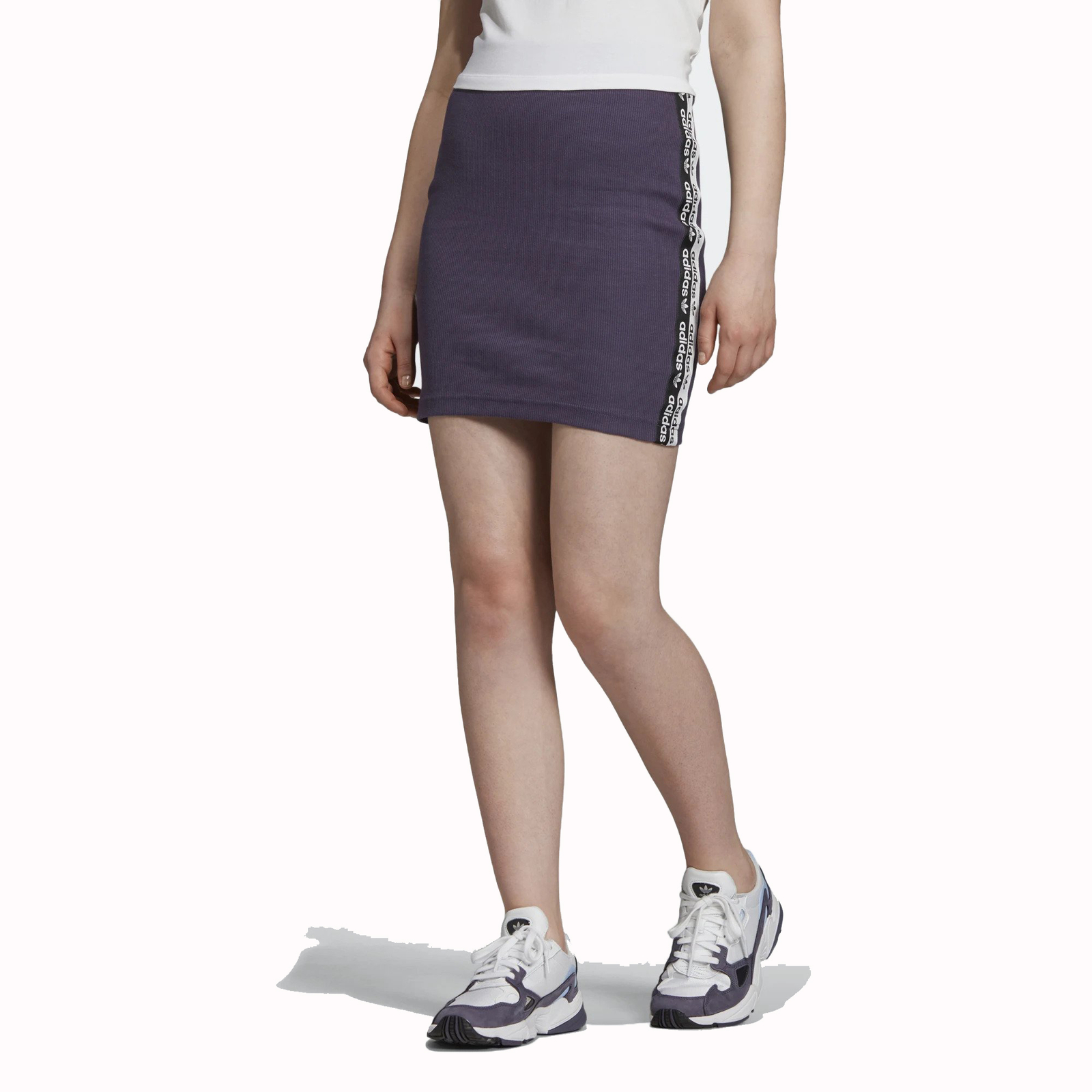 Женская юбка-лента Adidas Originals Trace фиолетового цвета eh8705