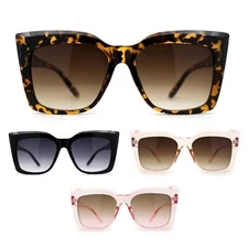 SA106 Womens Mod Oversized Square Cat Eye Sunglasses