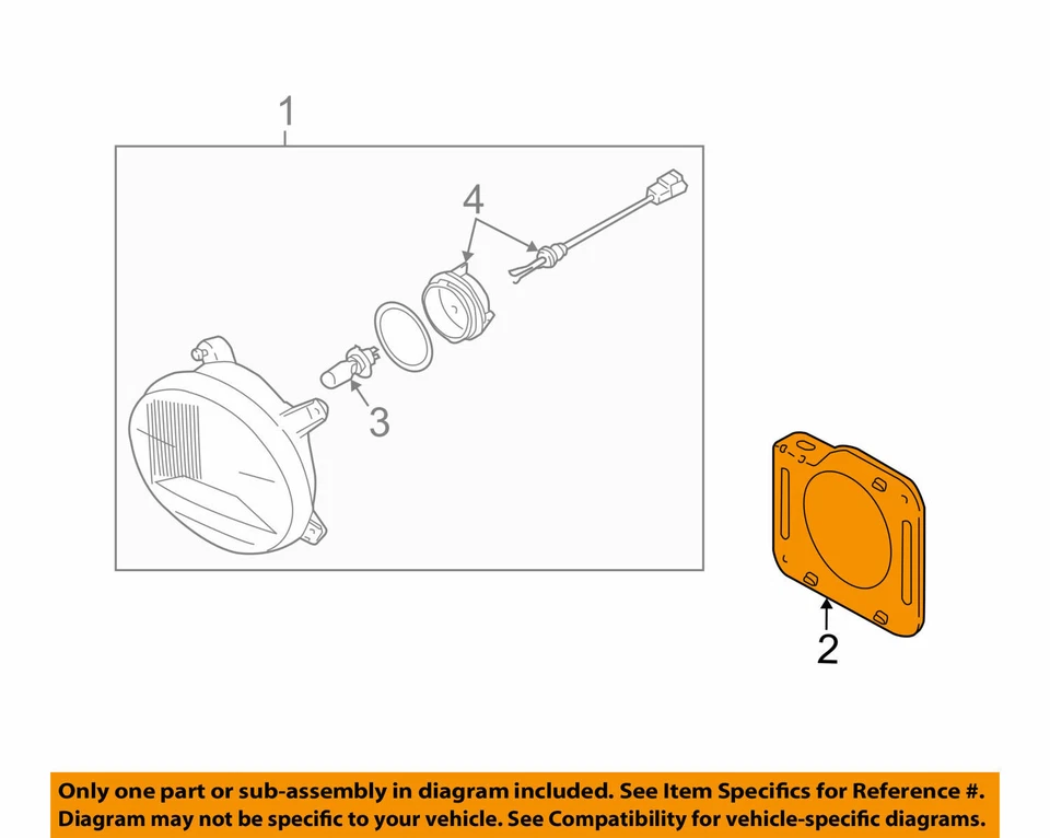 Soporte de montaje de luz antiniebla delantera izquierda Subaru 1999-2003 Impreza WRX 84927FA011 OEM Foto 2 de 2