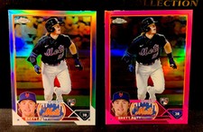 2023 Topps Chrome Brett Baty Rookie Pink + Base Refractor RC New York Mets
