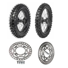 12" 14" Wheel 60/100-14 Front Rear 80/100-12 Tire Rim Brake disc Dirt Bike160cc
