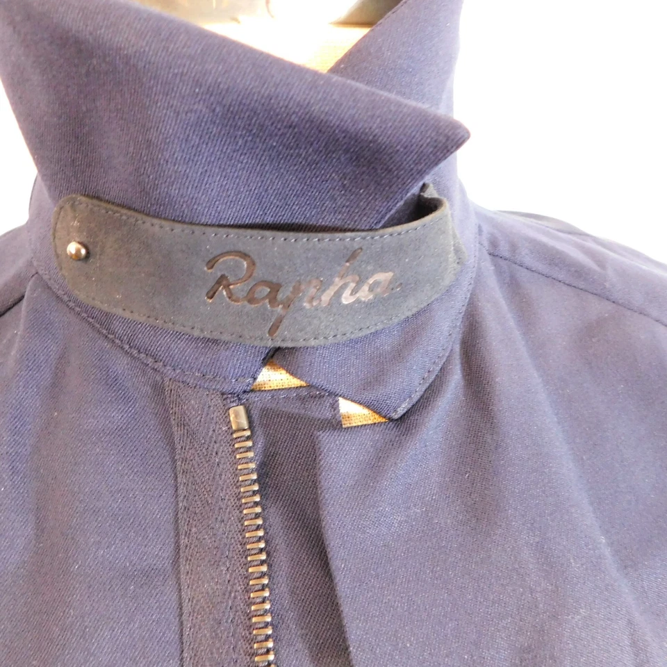 Rapha Mens Sz S Blue Lightweight Wool Full Zip Cycling Wind Jacket - Image 3 of 4