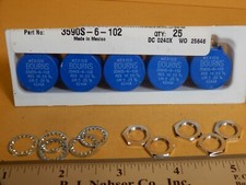 Bourns 3590S-6-102 1K Precision Potentiometers /-5 Qty 5 NOS With Hardware