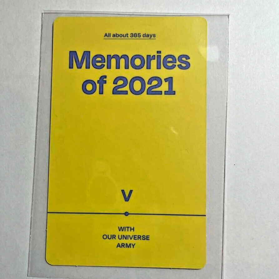 BTS V Taehyung MEMORIES OF 2021 Bluray Official Photocard With