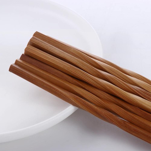 Reusable Pointed Chopsticks Tableware Fried Dough Twists Bamboo Chopsticks - Picture 3 of 8
