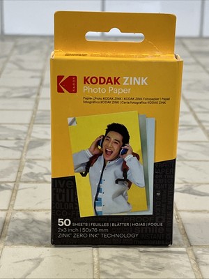 Zink KODAK 2''X3'' Premium Photo Paper (50 Sheets) Compatible with KODAK Smile