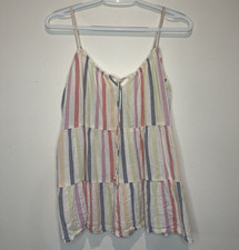 Old Navy Womens S Multicolor Striped V-Neck S...